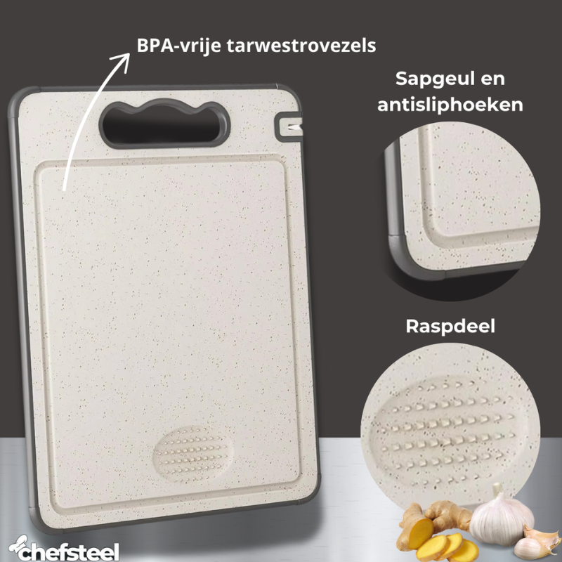 Stainless Steel Snijplank Chefsteel Plastic Vrij